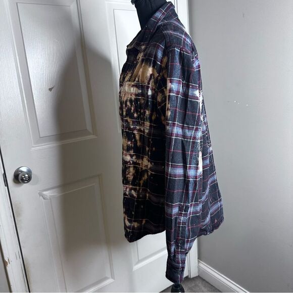 Soft flannel custom bleached shirt women’s medium - Picture 4 of 12